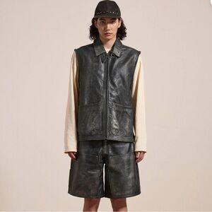 Found - DISTRESSED GENUINE LEATHER CARPENTER SHORTS